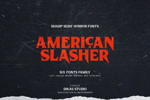 American Slasher: A Serif Font for Bold Branding and Creative Projects
