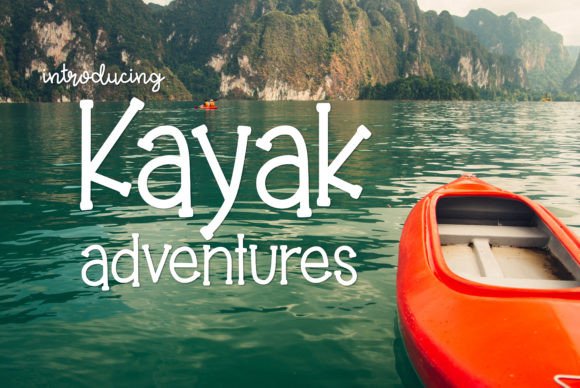 Kayak Adventure: A Playful Serif Font for Outdoor-Themed Branding