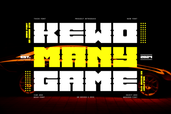 Kewomany Game: A Decorative Typeface for Creative Content