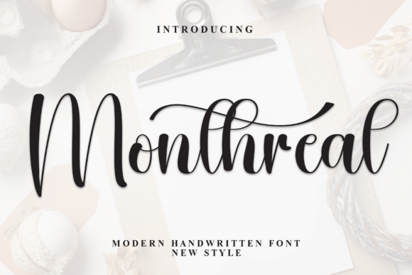 Monthreal: A Stylish Handwritten Typeface for Creative Branding