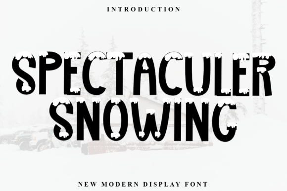 Spectaculer Snowing: A Playful Typeface for Winter-Themed Web Designs